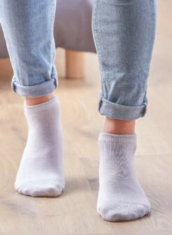 Socquettes à Paillettes Unies - Blanc & Argent -Le Bar à Chaussettes SP01 VFB 3