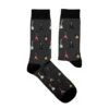 Chaussettes Rock Guitares Six Cordes Noires -Le Bar à Chaussettes SS Six String Grey Socks VFB 1