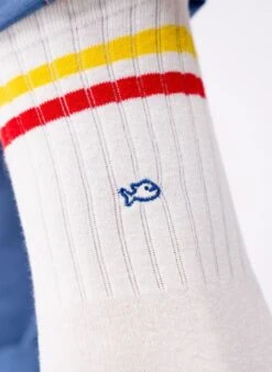Chaussettes Rétro - Jaune & Rouge -Le Bar à Chaussettes TE16 V 5