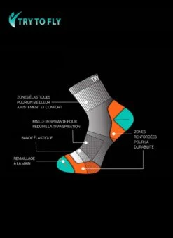 Chaussettes De Randonnée Courtes Fines Laine Mérinos Fuchsia -Le Bar à Chaussettes TF21 DATA VFB