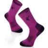 Chaussettes De Randonnée Fines Laine Mérinos Fuchsia -Le Bar à Chaussettes TF31 003 VFB 1