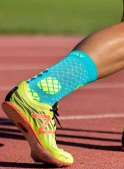 Chaussettes Compression Turquoise & Jaune -Le Bar à Chaussettes TF32 203 3