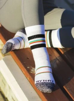 Chaussettes Active Life Style - Blanc, Style Rétro -Le Bar à Chaussettes TF32 213 3