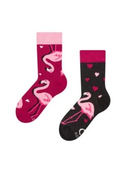 Chaussettes Enfants Cœurs & Flamants Roses