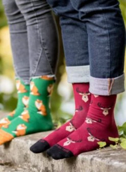 Chaussettes Coton Bordeaux Cerfs Majestueux -Le Bar à Chaussettes VFB 5 73f17cd9 a3d7 4b10 baf0 d0c8b39bb91d