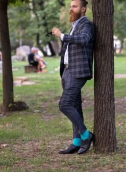 Chaussettes Sans Élastique Coton Bio Turquoise -Le Bar à Chaussettes VFB 7 1c9b676b ecc6 4032 a95b c56aae845fea