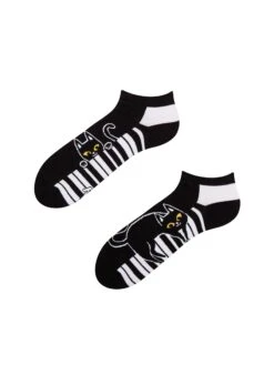 Socquettes Le Chat Joue Du Piano Debout