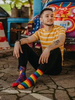 Chaussettes Amours Arc-en-ciel -Le Bar à Chaussettes le bar a chaussettes chaussettes amours colorees 38299977646321