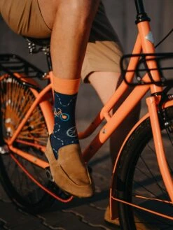 Chaussettes Bicyclettes Oranges -Le Bar à Chaussettes le bar a chaussettes chaussettes bicyclettes oranges 37637498208497
