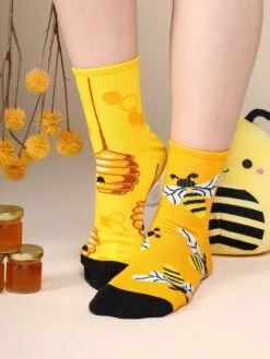 Chaussettes Courtes Le Miel Des Abeilles -Le Bar à Chaussettes le bar a chaussettes chaussettes courtes le miel des abeilles 38739036635377