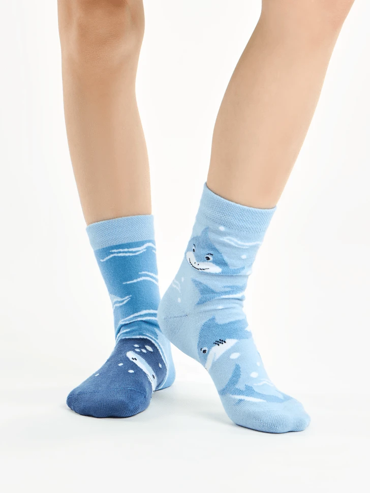 Chaussettes Enfants Requin Gris 3 Chaussettes Enfants Requin Gris – Image 3