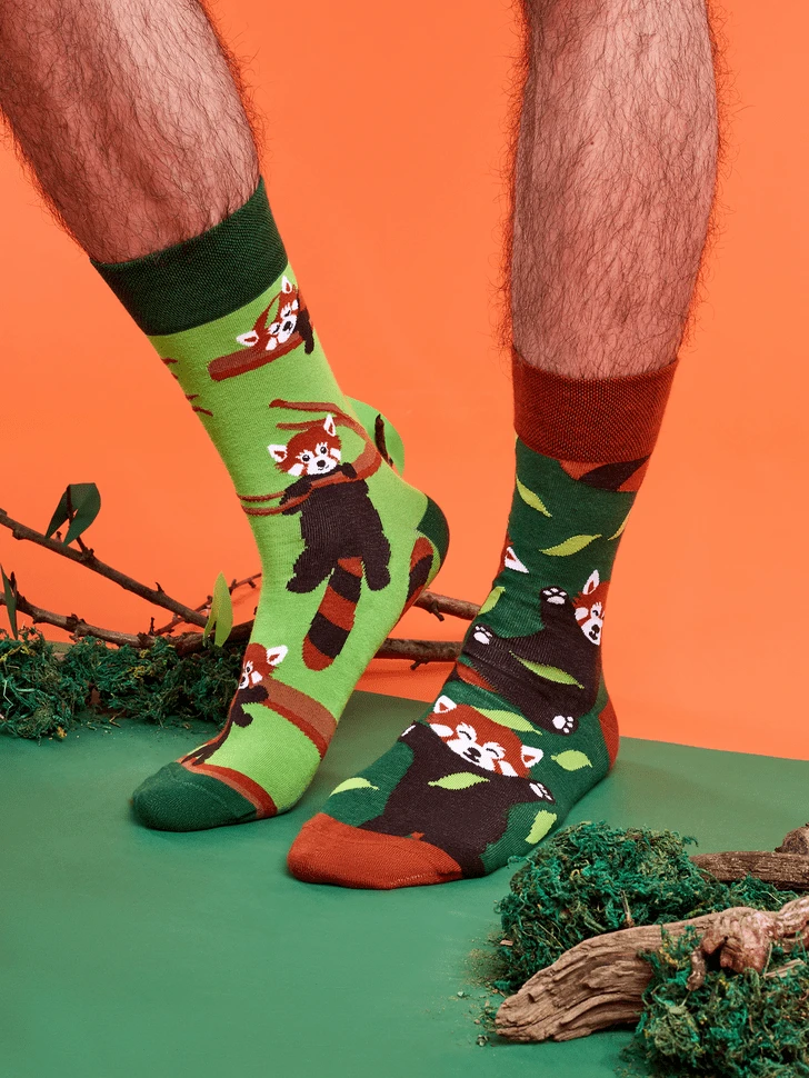 Chaussettes Panda Roux 4 Chaussettes Panda Roux – Image 4