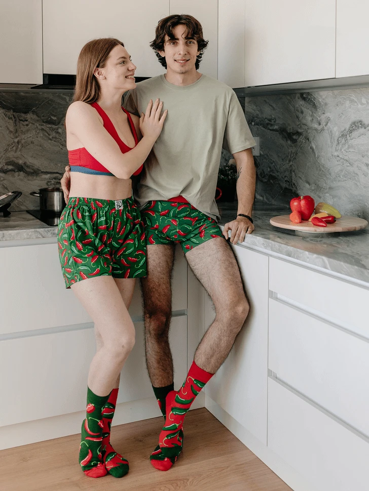 Chaussettes Piments Rouges Et Verts 4 Chaussettes Piments Rouges Et Verts – Image 4