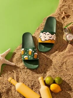 Claquettes Bulles De Bière -Le Bar à Chaussettes le bar a chaussettes claquettes bulles de biere 38622563893489