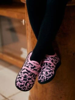 Pantoufles Enfants à Velcro Chats Roses -Le Bar à Chaussettes le bar a chaussettes pantoufles enfants a velcro chats roses 37876670922993