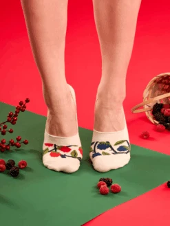 Protège-pieds Framboises -Le Bar à Chaussettes le bar a chaussettes protege pieds framboises 51104366854477