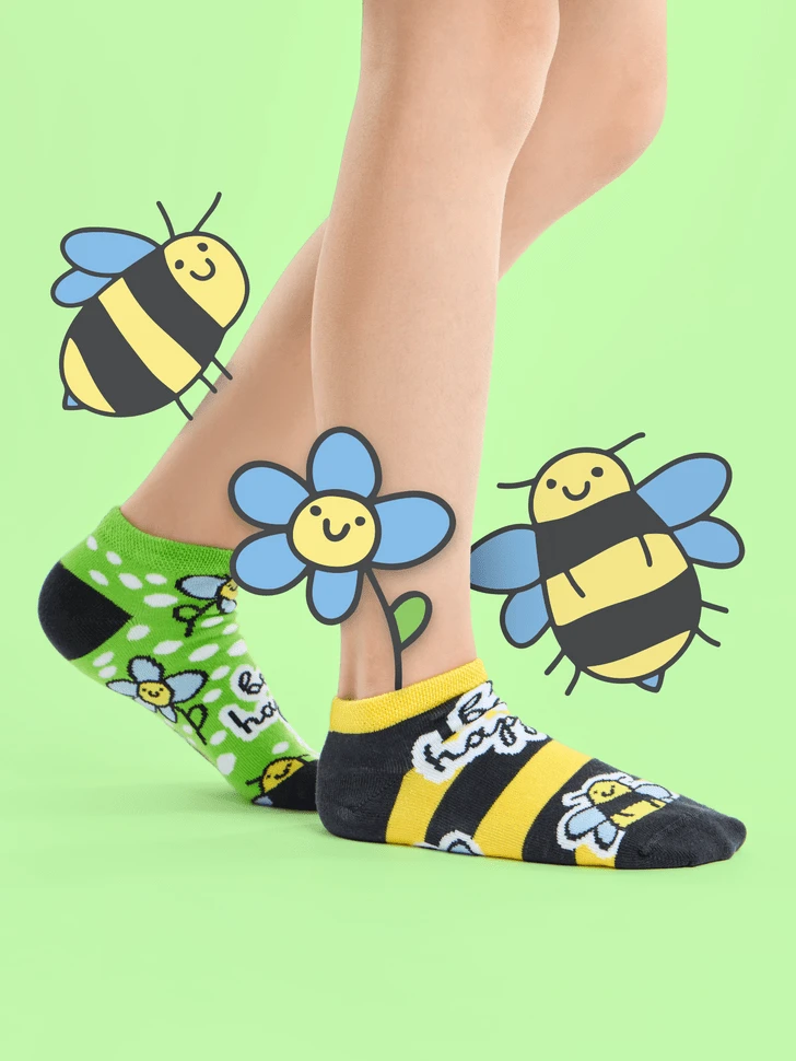 Socquettes Enfants Abeilles Butineuses 3 Socquettes Enfants Abeilles Butineuses – Image 3