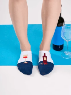 Socquettes Invisibles Bouteille Et Verre De Vin -Le Bar à Chaussettes le bar a chaussettes socquettes invisibles bouteille et verre de vin 51104478527821