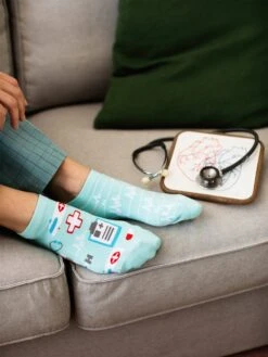 Socquettes Médecine Et ECG -Le Bar à Chaussettes le bar a chaussettes socquettes medecine et ecg 38606439514353