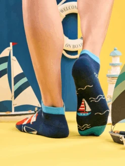 Socquettes Phare Et Bateaux à Voile 9 Socquettes Phare Et Bateaux à Voile -Le Bar à Chaussettes le bar a chaussettes socquettes phare et bateaux a voile 51027627147597