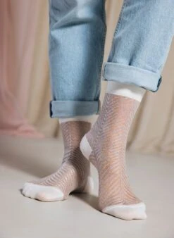 Chaussettes Transparentes à Paillettes Sapin Irisé